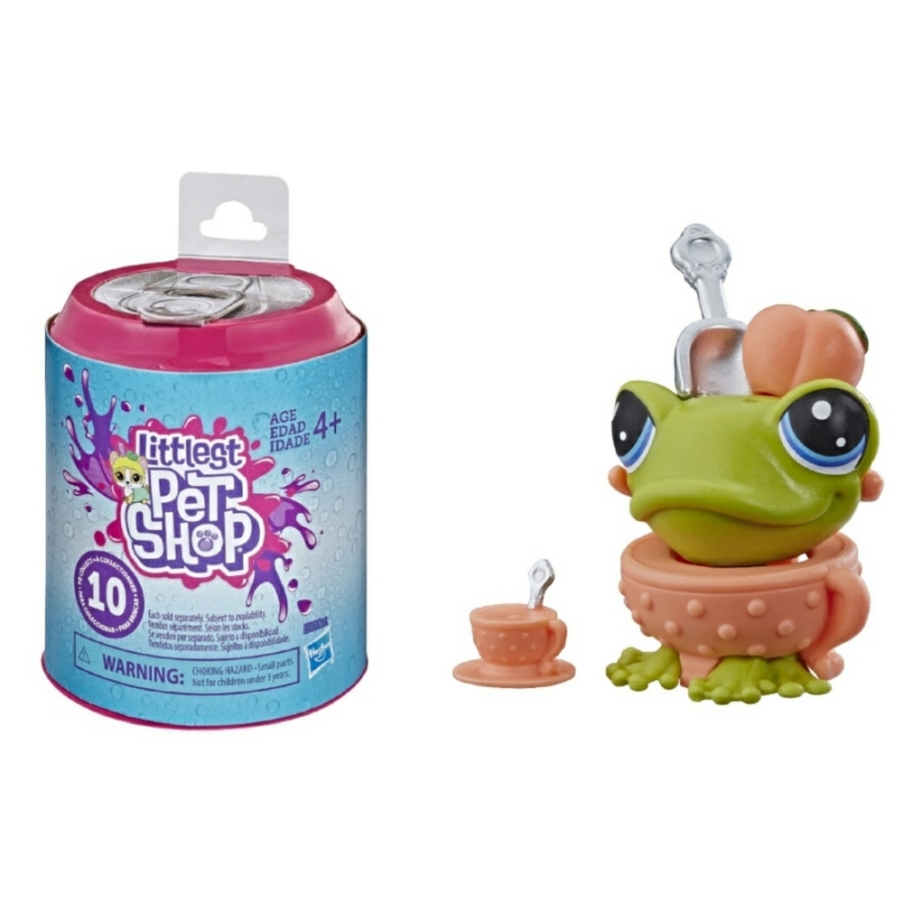 NEW Littlest Pet Shop LPS Thirsty Pets Frog Peach Teacup Tea Cup 4-161 Easter